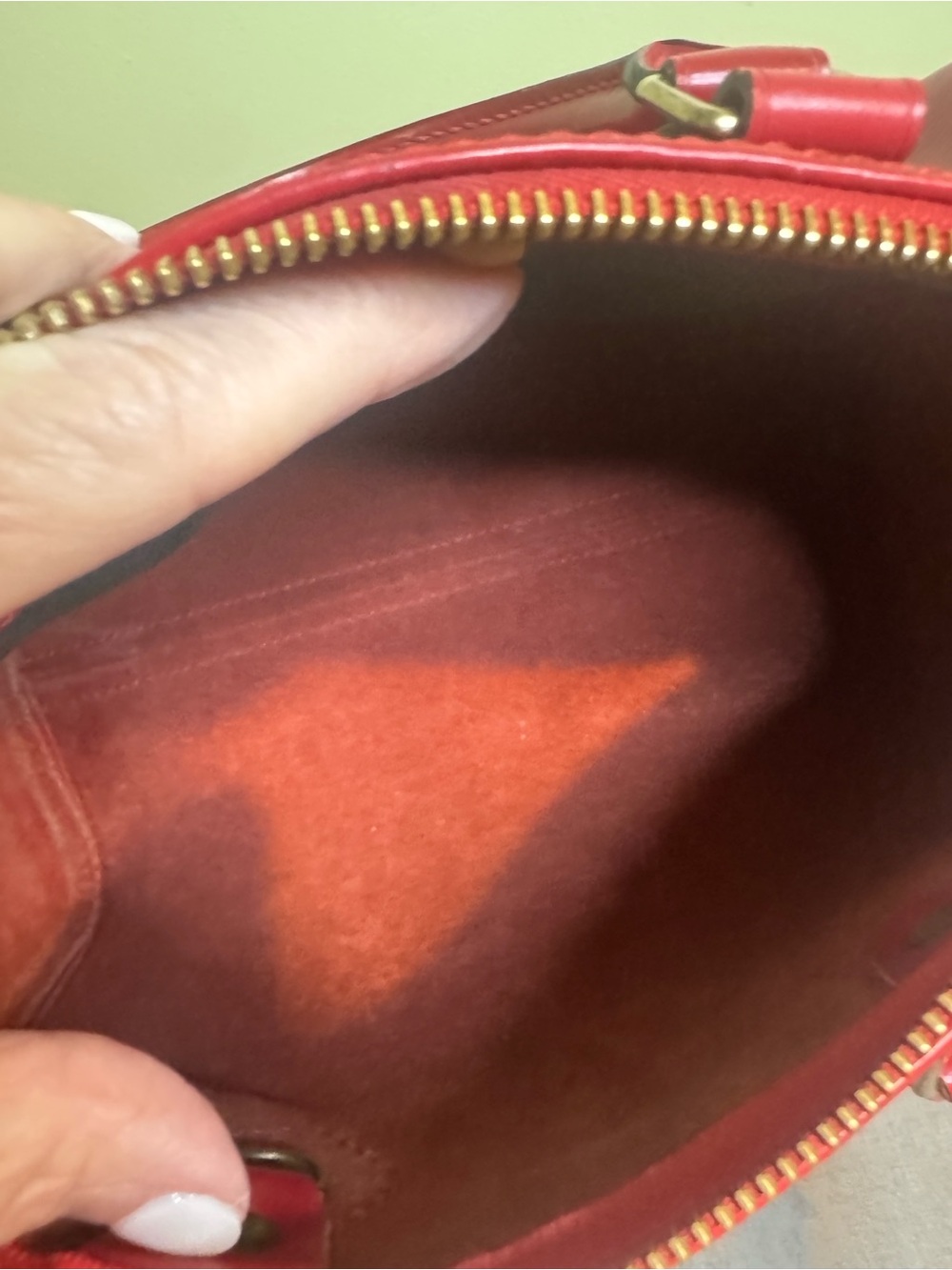Louis Vuitton Red Epi Leather Speedy 30 Bag - Picture 7 of 11
